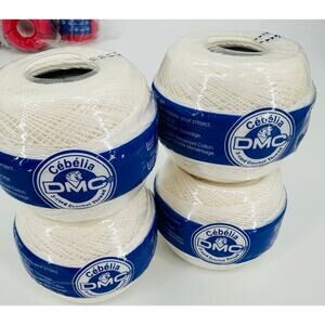 DMC Cebelia Crochet 167G 100% Mercerized Cotton Size 20 Bright White B5200 (4)